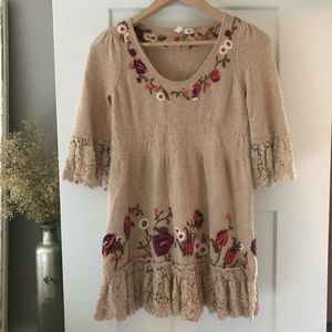 Anthropologie | Moth | sweater tunic | 3/4 sleeve